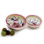 ORVIETO RED ROOSTER: Olive Dish Bowl - Relish and Condiments divided bowl [R] - artisticaitalian.com