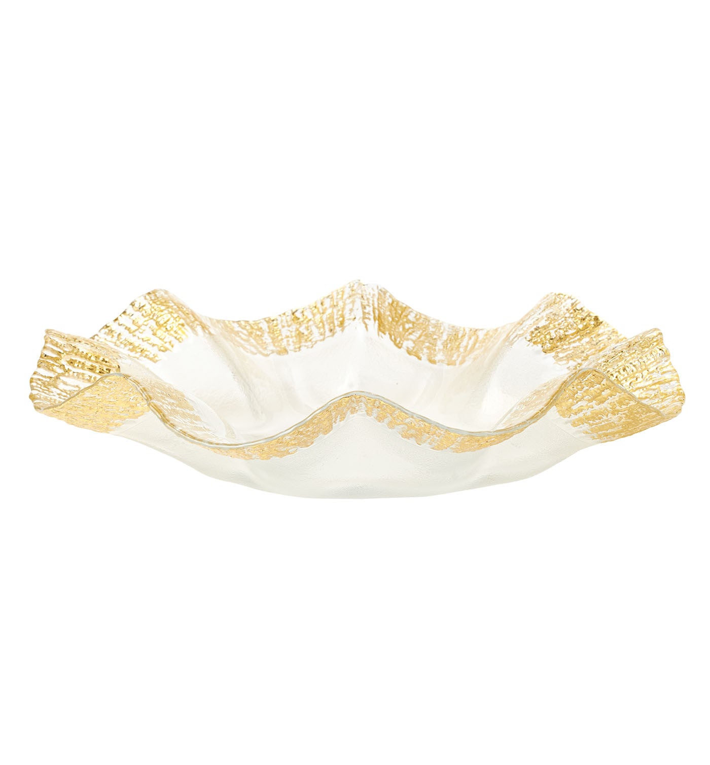 VIETRI: Rufolo Glass Gold Platter - artisticaitalian.com