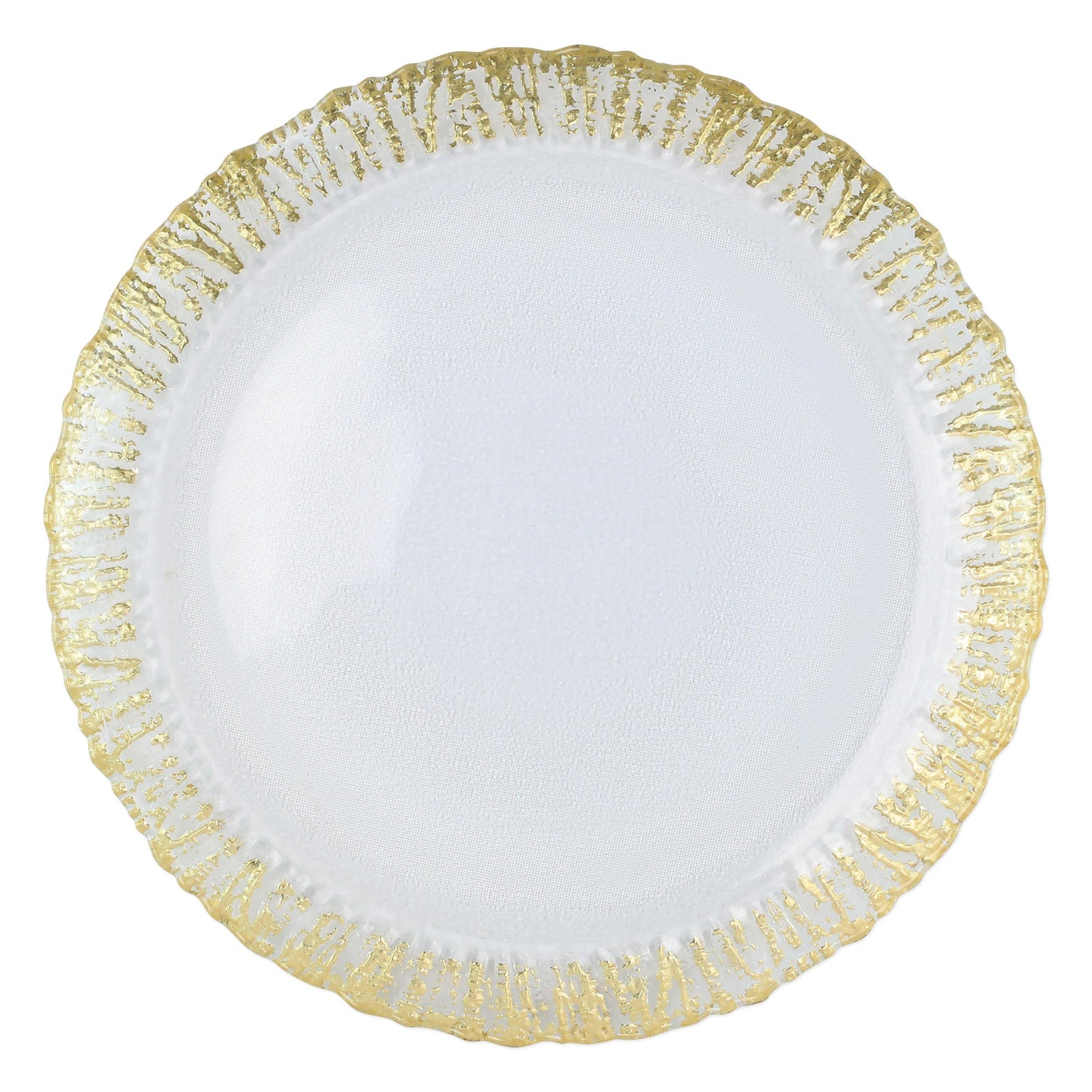 VIETRI: Rufolo Glass Gold Round Platter - artisticaitalian.com