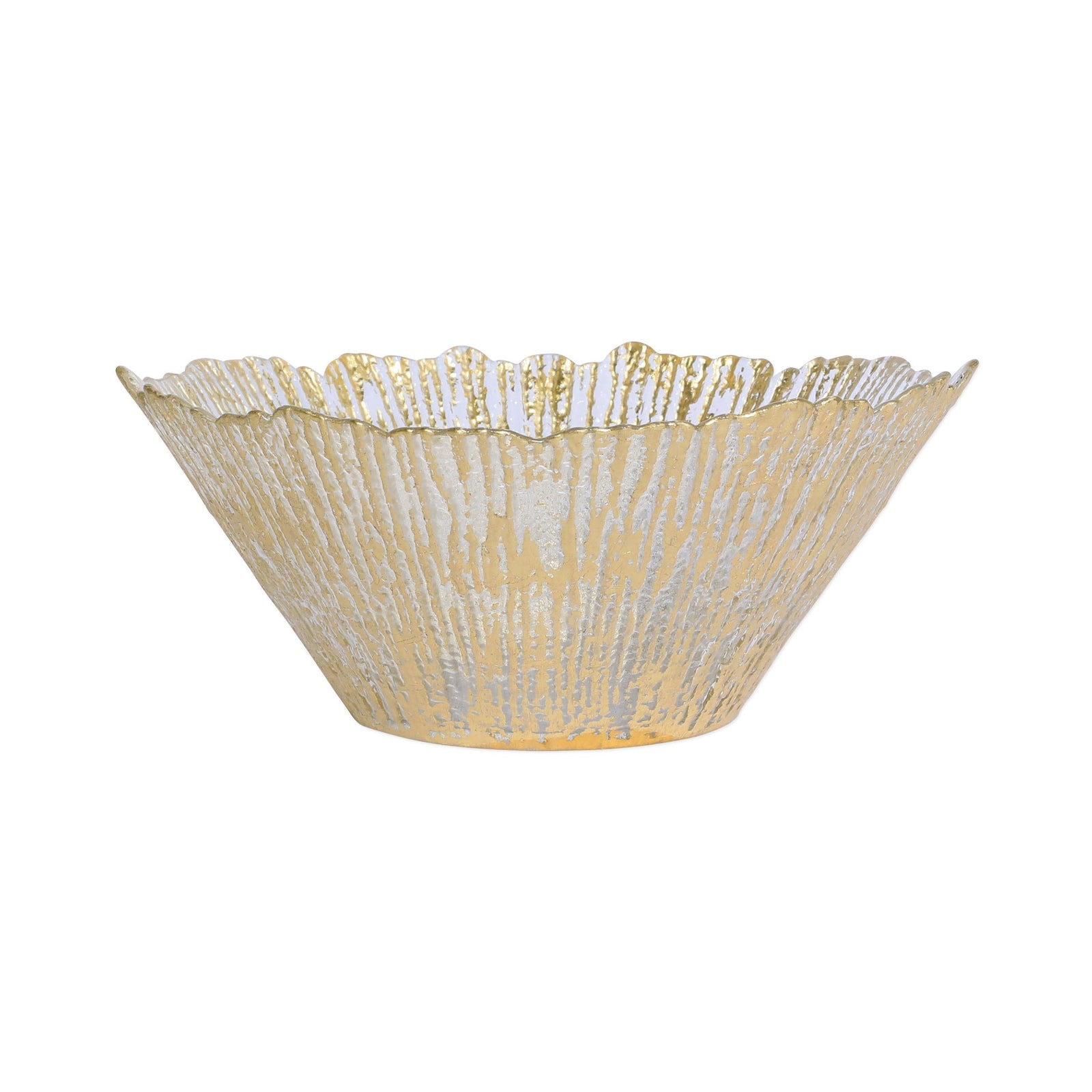 VIETRI: Rufolo Glass Gold Large Deep Bowl - artisticaitalian.com