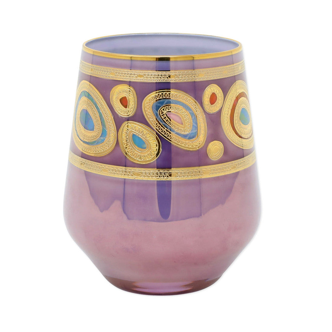 VIETRI: Regalia Purple Stemless Wine Glass - artisticaitalian.com