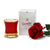 ROMANTICA: Deluxe Precious Cup Candle ~ Coloris Rosso Design ~ Pure Gold Rim - artisticaitalian.com