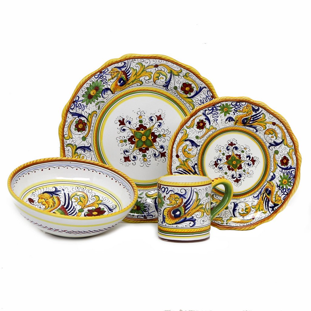 RAFFAELLESCO DELUXE: 4 Pieces Place Setting - artisticaitalian.com