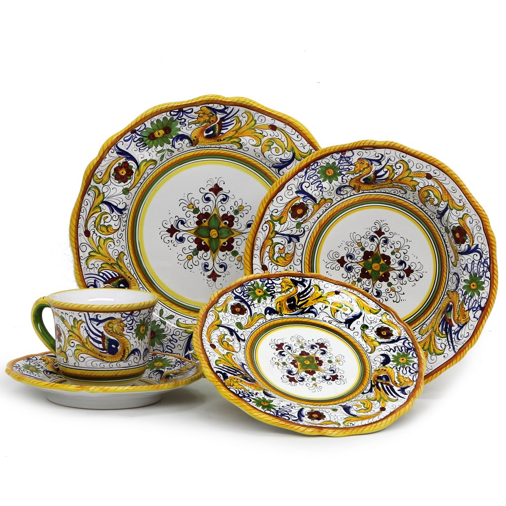 RAFFAELLESCO DELUXE: 5 Pieces Place Setting - artisticaitalian.com