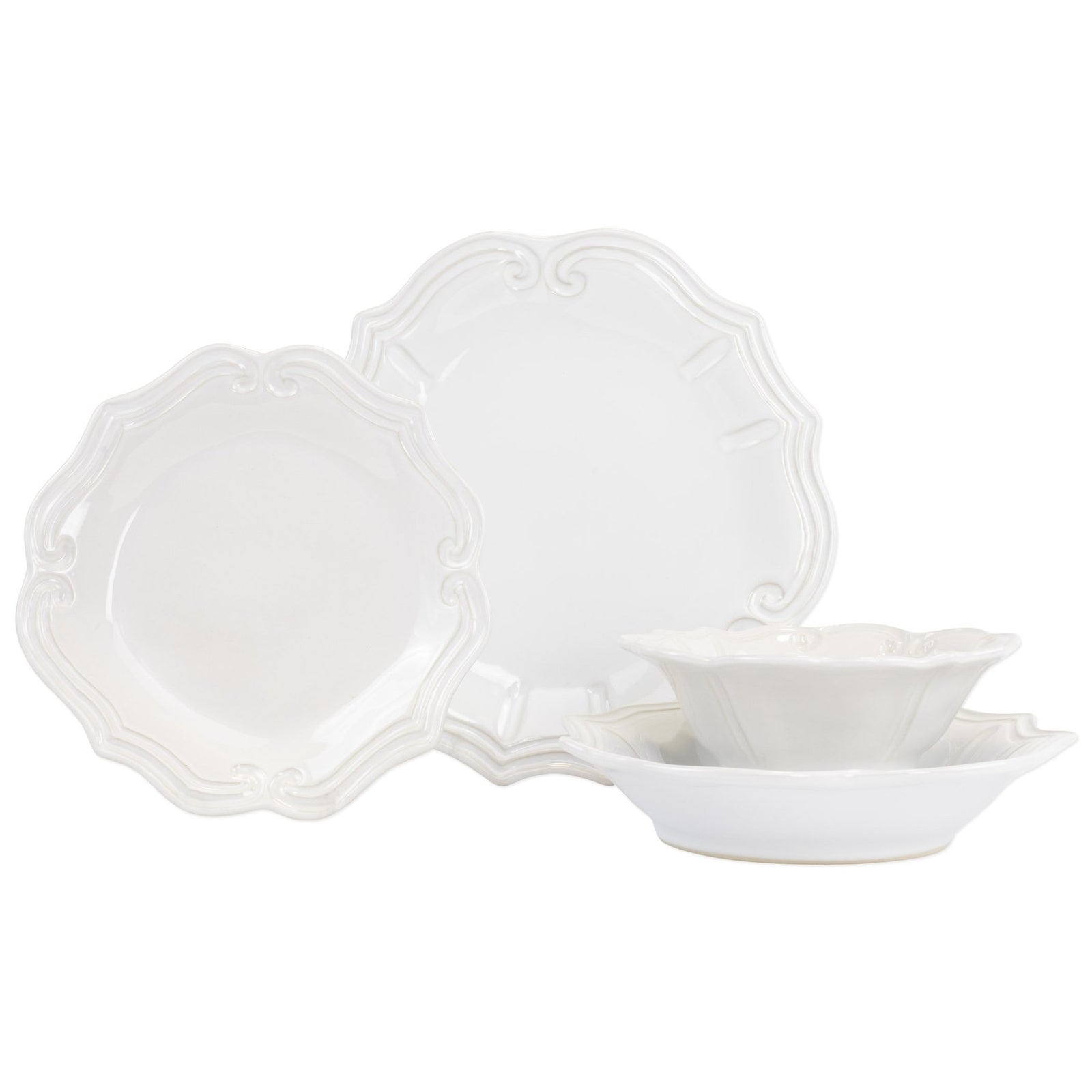 VIETRI: Incanto Stone Baroque Four-Piece Place Setting - artisticaitalian.com