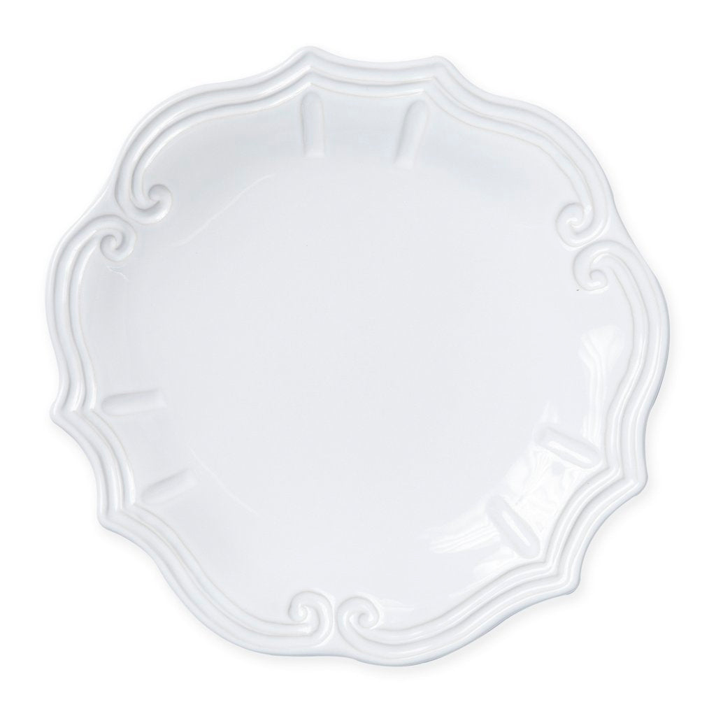 VIETRI: Incanto Stone White Baroque Dinner Plate - artisticaitalian.com