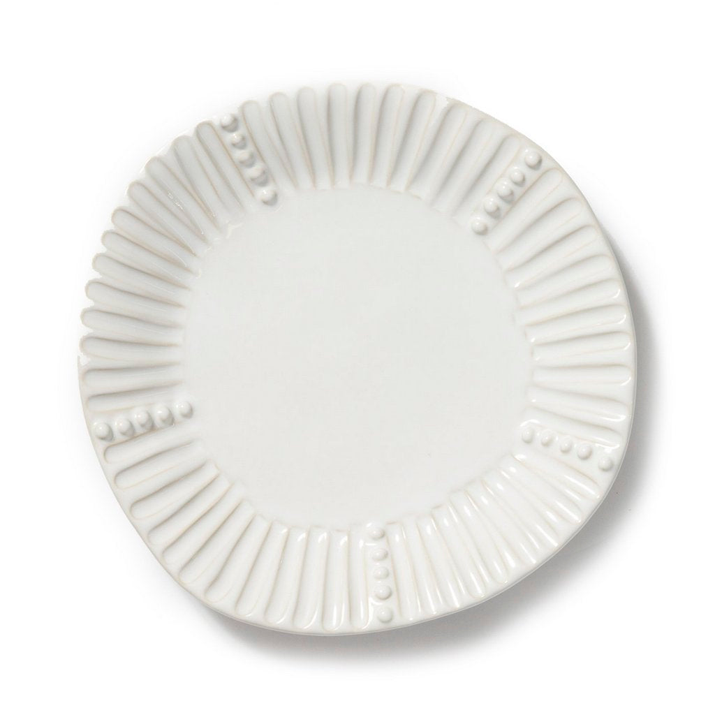 VIETRI: Incanto Stone White Stripe Salad Plate - artisticaitalian.com