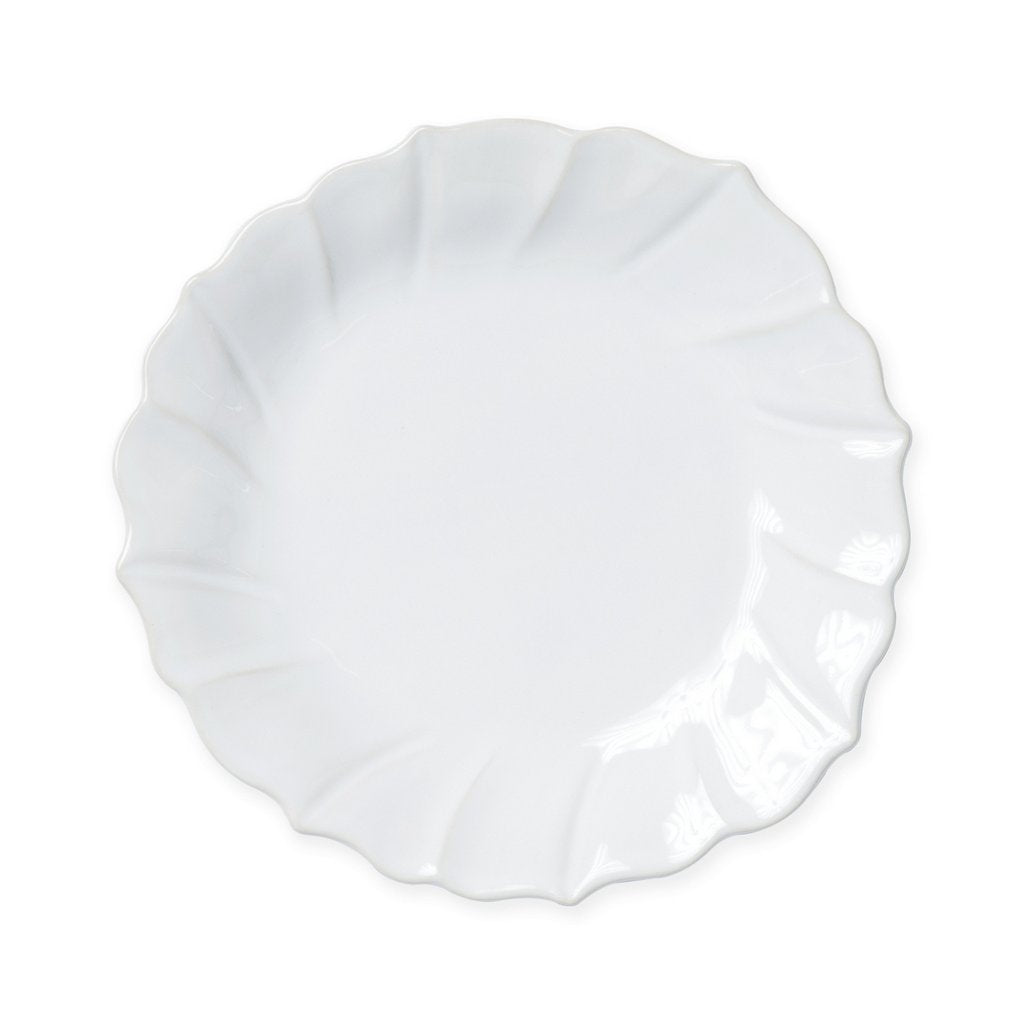 VIETRI: Incanto Stone White Ruffle Salad Plate - artisticaitalian.com