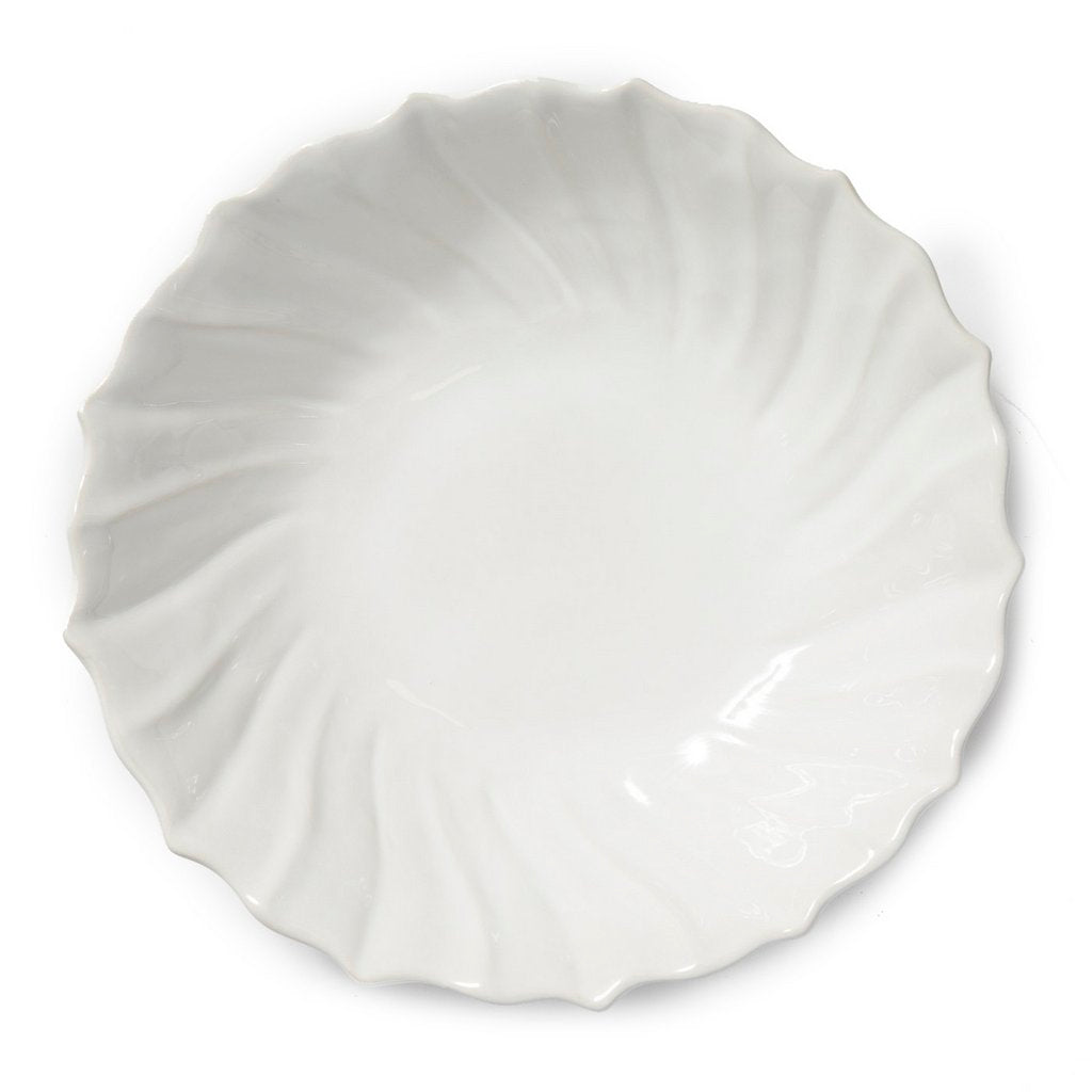 VIETRI: Incanto Stone White Ruffle Large Bowl - artisticaitalian.com