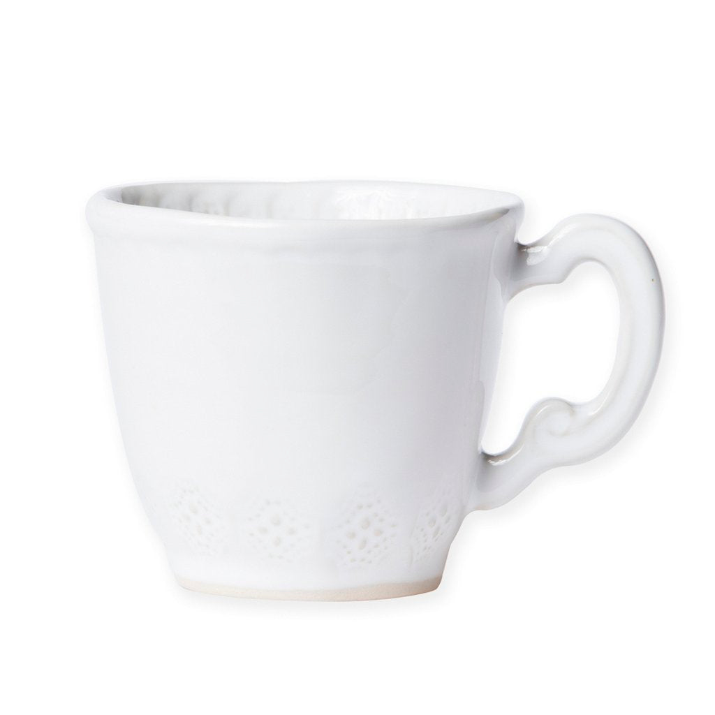 VIETRI: Incanto Stone White Lace Mug - artisticaitalian.com