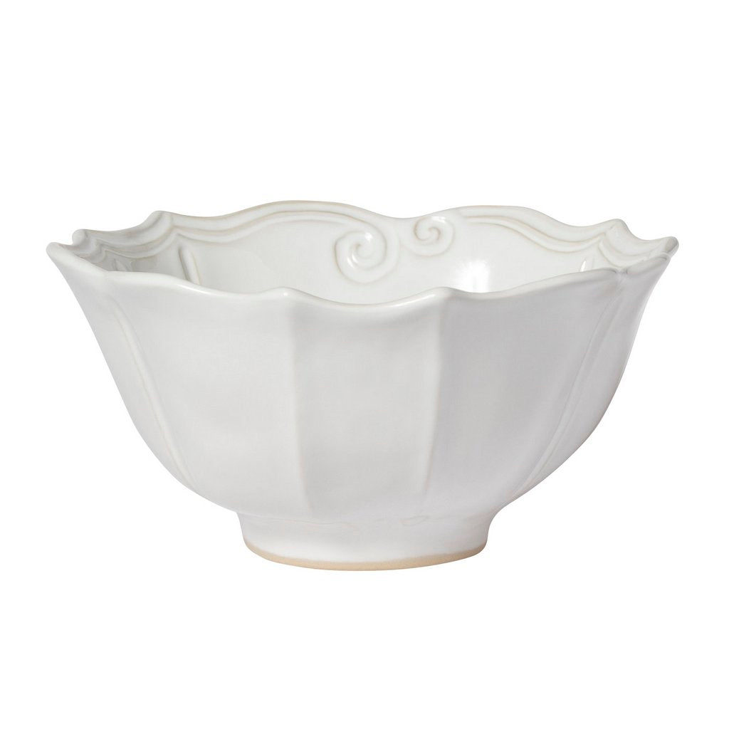 VIETRI: Incanto Stone White Baroque Medium Serving Bowl - artisticaitalian.com