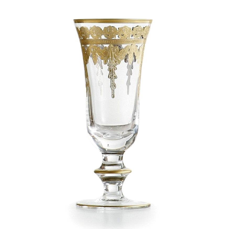 ARTE ITALICA: Vetro Gold Flute Glass - artisticaitalian.com