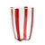 CRYSTAL CANDLES: Striped Red Glass Candles Set - Mouth Blown in Italy - artisticaitalian.com