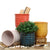 SCAVO Giardini Garden: Modern-Rustic 'Rigato' Cachepot/Planter Translucent RED CORAL - artisticaitalian.com