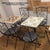 CAFE-BISTRO SQUARE TABLE: Ceramic-Stone top on iron base (24"x24" x 30" High.) in Deruta, Italy. - artisticaitalian.com