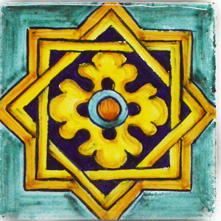 FRANCESCA NICCACCI: Deruta Vario Hand Painted Wall Tile - artisticaitalian.com