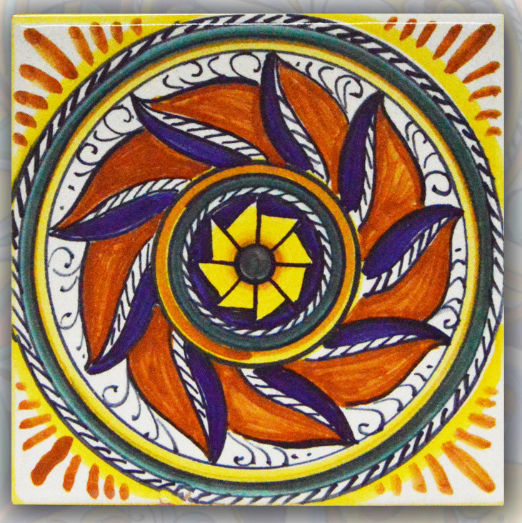 FRANCESCA NICCACCI: Deruta Vario Hand Painted Wall Tile - artisticaitalian.com