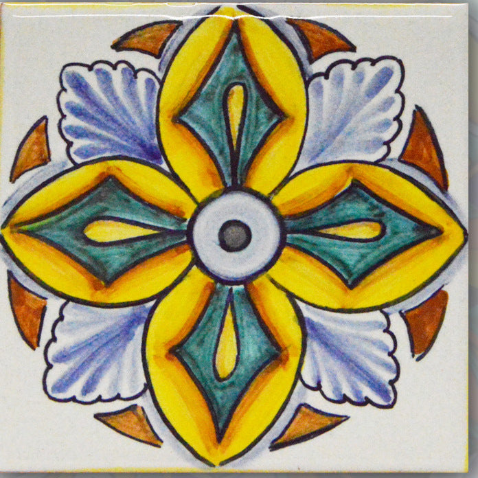 FRANCESCA NICCACCI: Deruta Vario Hand Painted Wall Tile - artisticaitalian.com