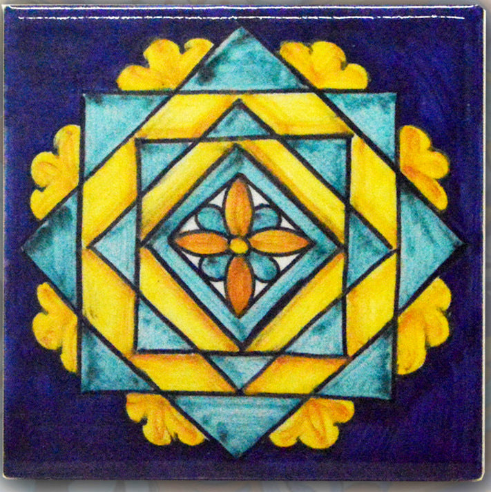 FRANCESCA NICCACCI: Deruta Vario Hand Painted Wall Tile - artisticaitalian.com