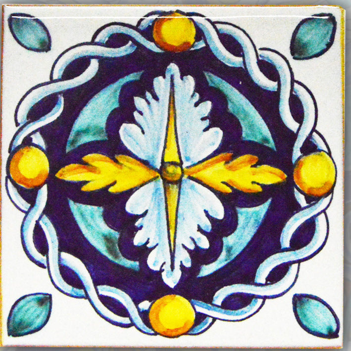 FRANCESCA NICCACCI: Deruta Vario Hand Painted Wall Tile - artisticaitalian.com