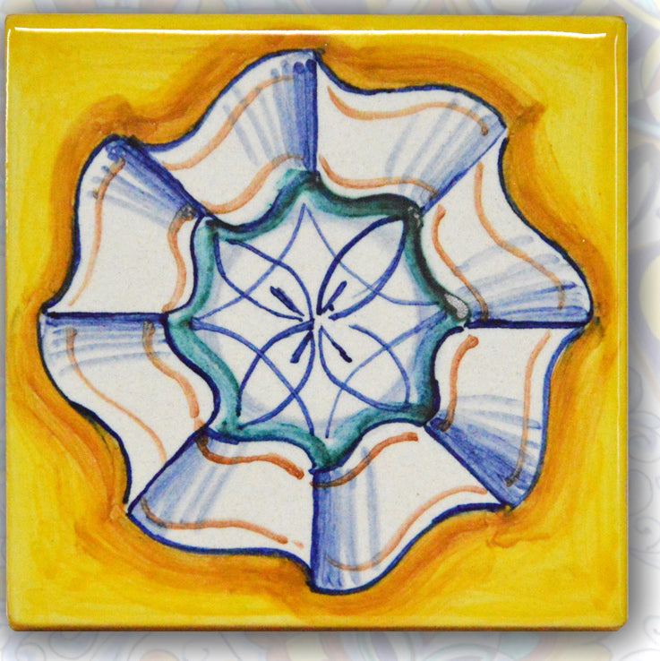 FRANCESCA NICCACCI: Deruta Vario Hand Painted Wall Tile - artisticaitalian.com