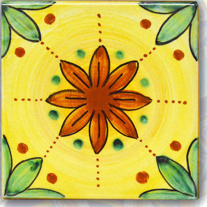 FRANCESCA NICCACCI: Deruta Vario Hand Painted Wall Tile - artisticaitalian.com