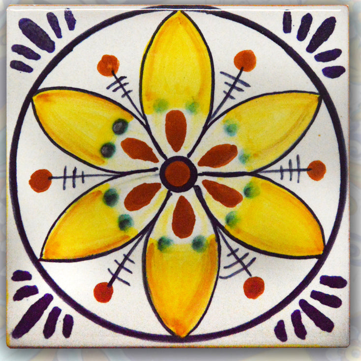 FRANCESCA NICCACCI: Deruta Vario Hand Painted Wall Tile - artisticaitalian.com