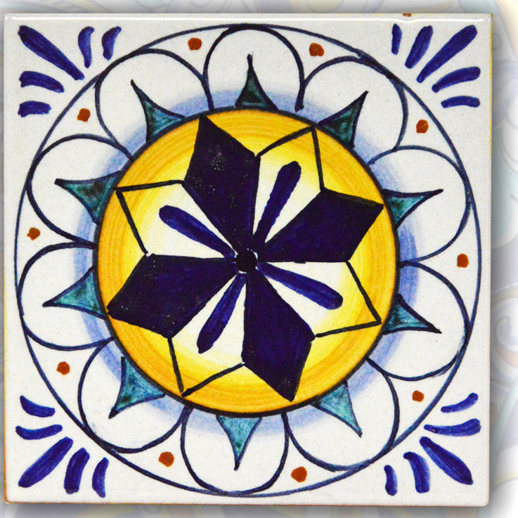 FRANCESCA NICCACCI: Deruta Vario Hand Painted Wall Tile - artisticaitalian.com