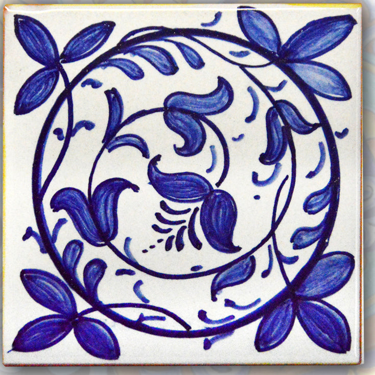 FRANCESCA NICCACCI: Deruta Vario Hand Painted Wall Tile - artisticaitalian.com