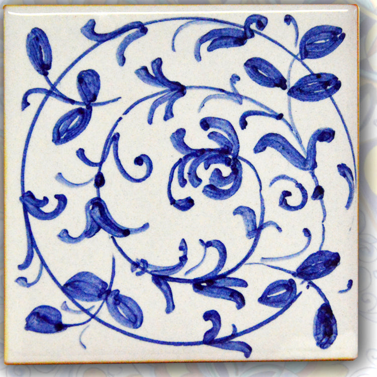 FRANCESCA NICCACCI: Deruta Vario Hand Painted Wall Tile - artisticaitalian.com