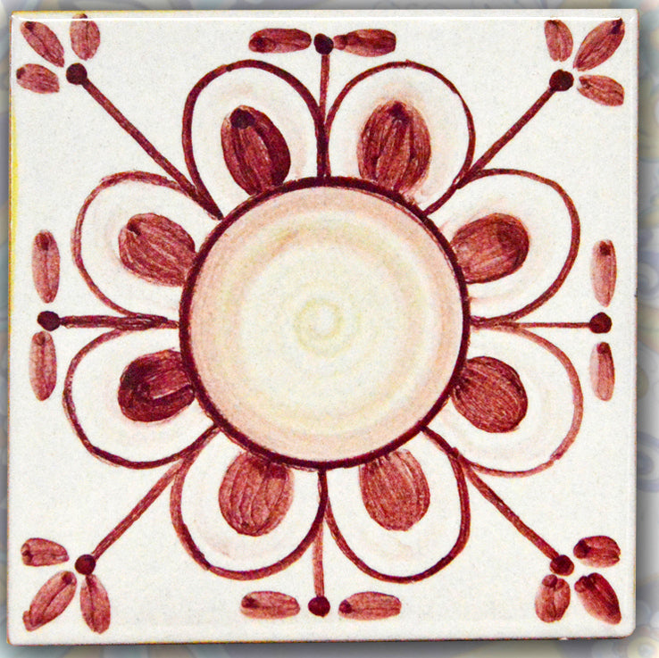 FRANCESCA NICCACCI: Deruta Vario Hand Painted Wall Tile - artisticaitalian.com