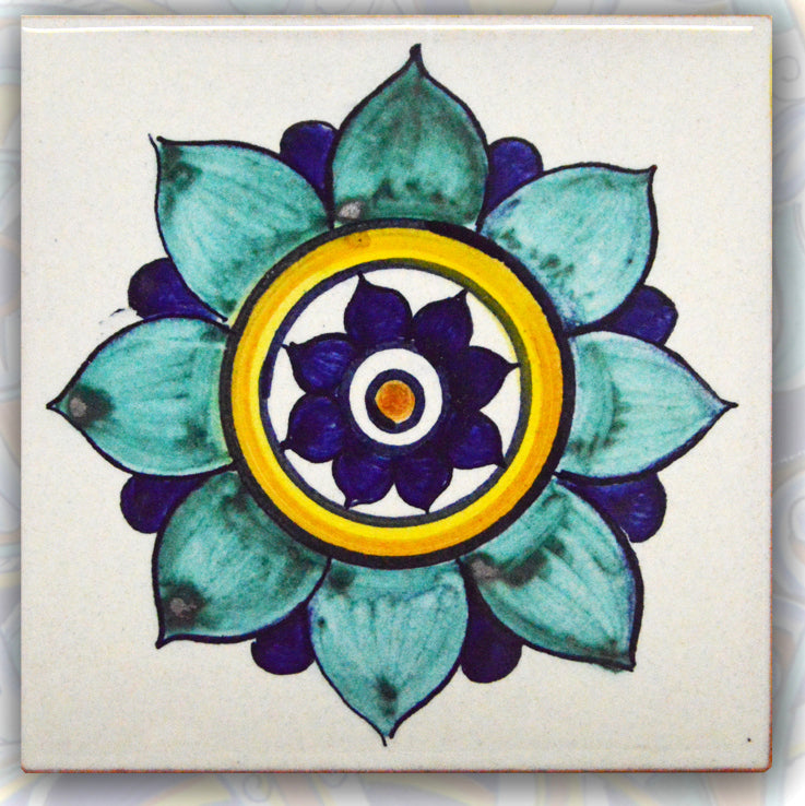 FRANCESCA NICCACCI: Deruta Vario Hand Painted Wall Tile - artisticaitalian.com