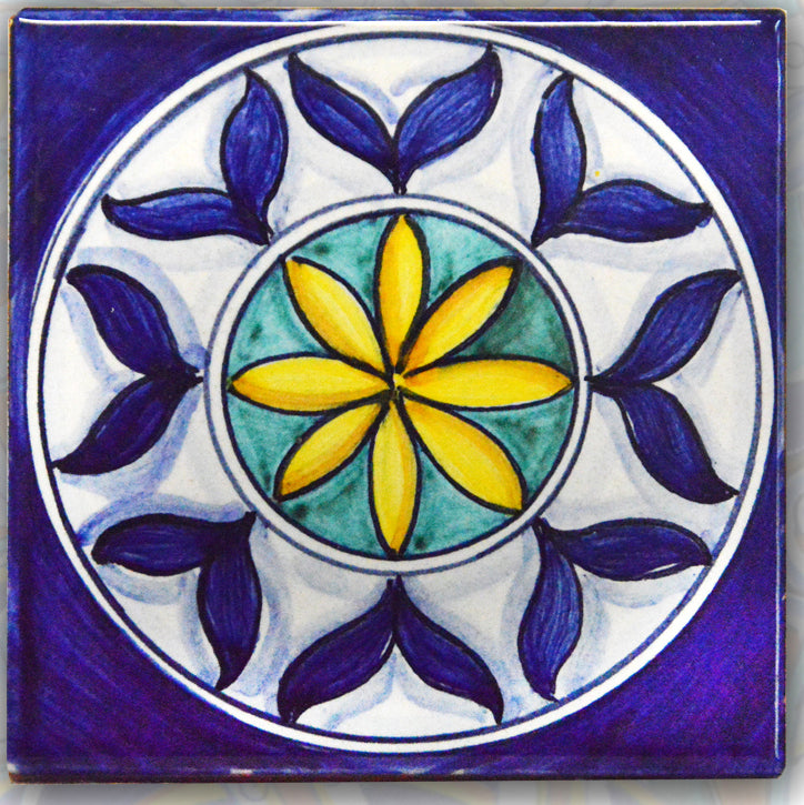 FRANCESCA NICCACCI: Deruta Vario Hand Painted Wall Tile - artisticaitalian.com