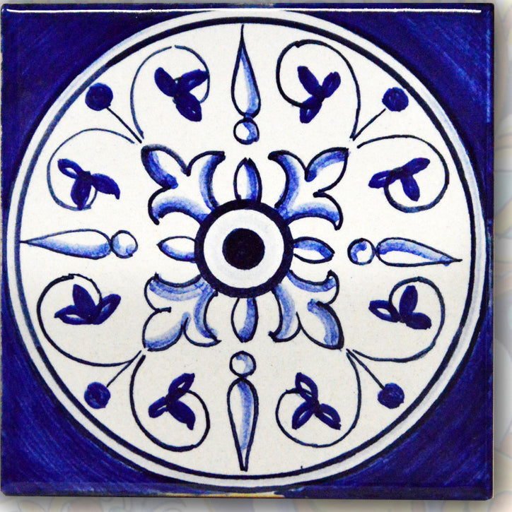 FRANCESCA NICCACCI: Deruta Vario Hand Painted Wall Tile - artisticaitalian.com