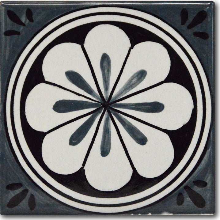 FRANCESCA NICCACCI: Deruta Vario Hand Painted Wall Tile Gray Shades - artisticaitalian.com