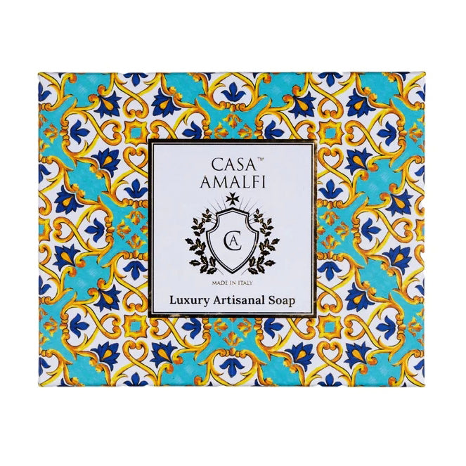 CASA AMALFI SOAPS: Scented Soap Bar with ceramic soap dish - Take me to Capri Set - artisticaitalian.com