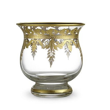 ARTE ITALICA: Vetro Gold Candleholder - artisticaitalian.com