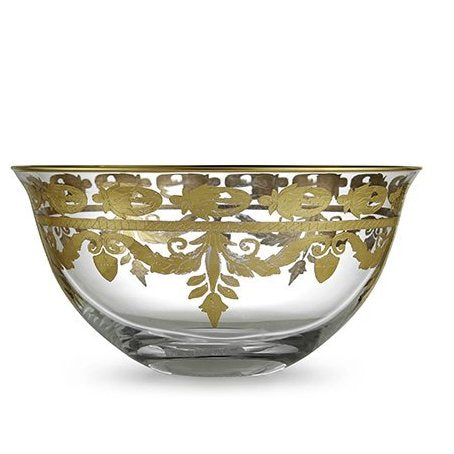 ARTE ITALICA: Vetro Gold Serving Bowl - artisticaitalian.com