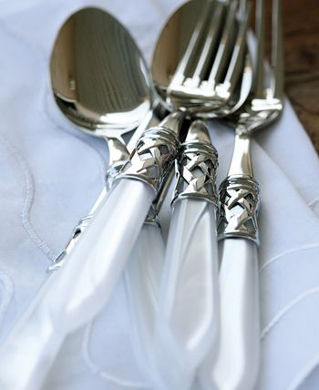 VIETRI: Aladdin Five Piece Place Setting CLEAR - artisticaitalian.com