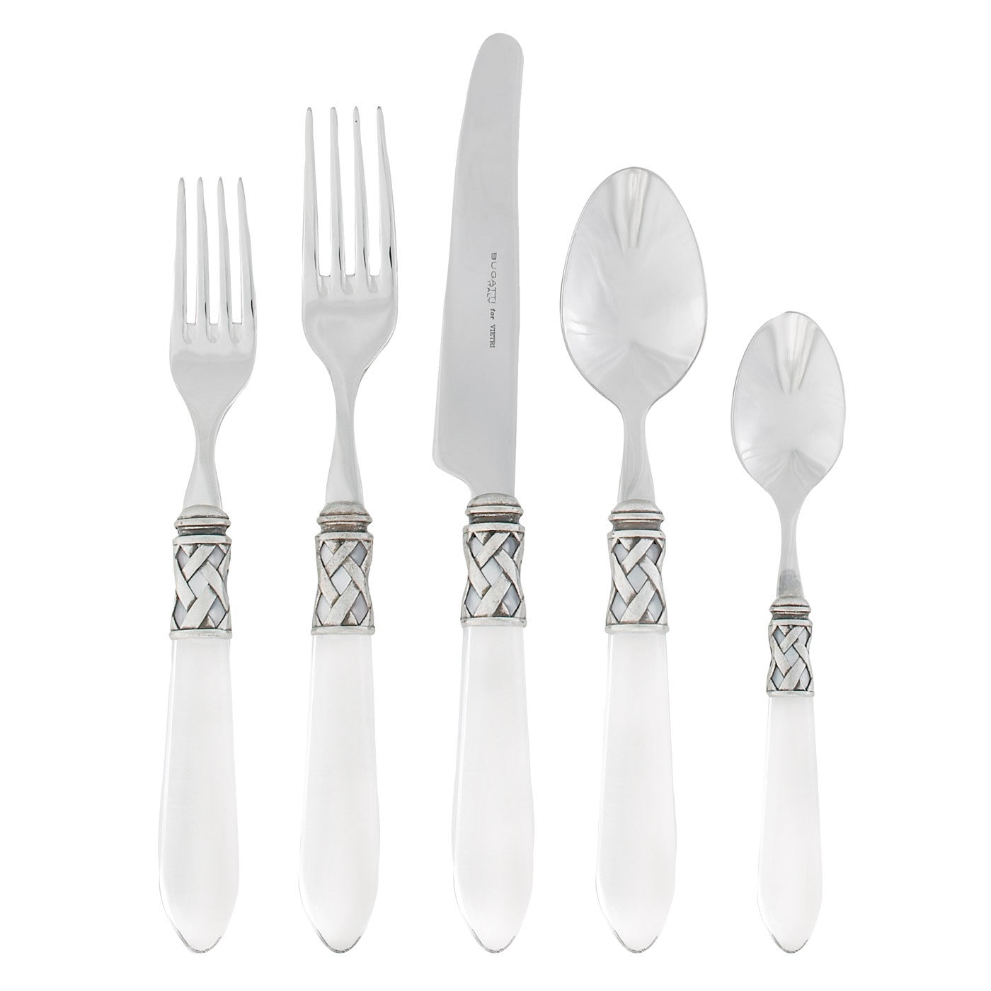 VIETRI: Aladdin Five Piece Place Setting CLEAR - artisticaitalian.com