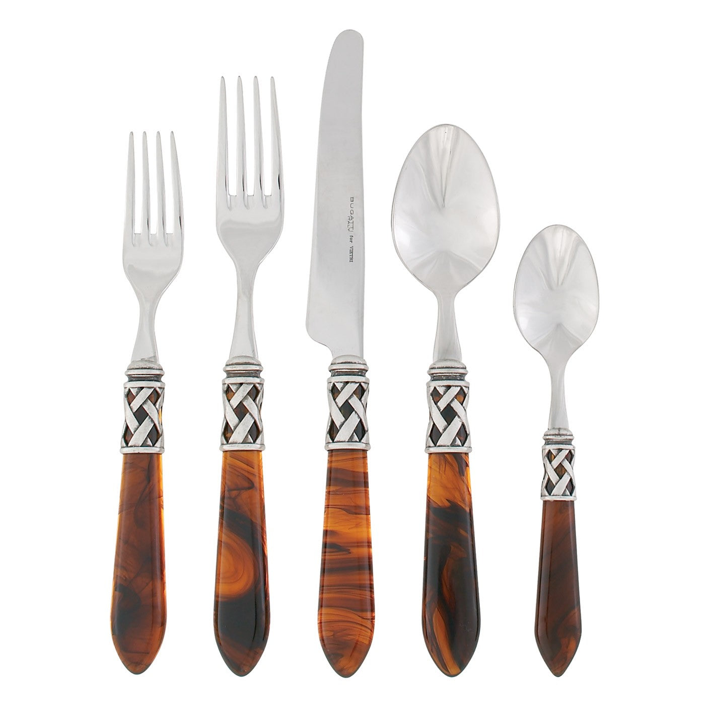 VIETRI: Aladdin Five Piece Place Setting TORTOISESHELL - artisticaitalian.com