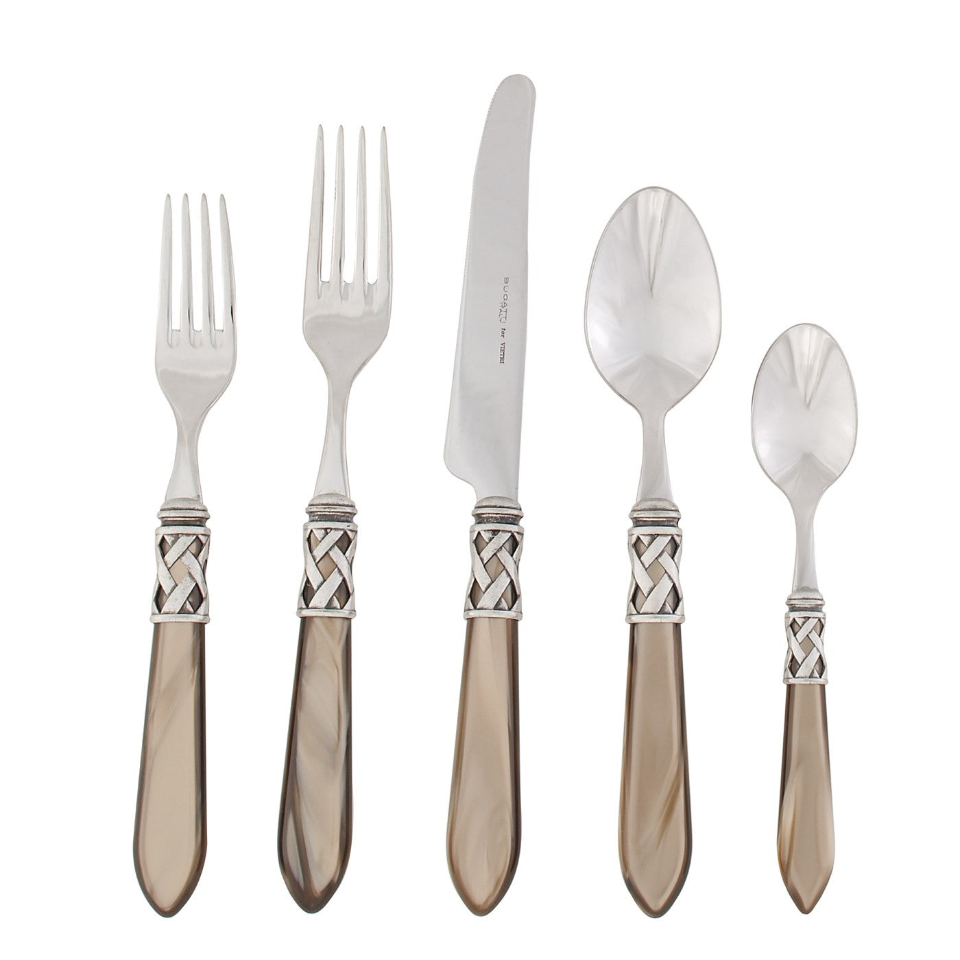 VIETRI: Aladdin Five Piece Place Setting TAUPE - artisticaitalian.com