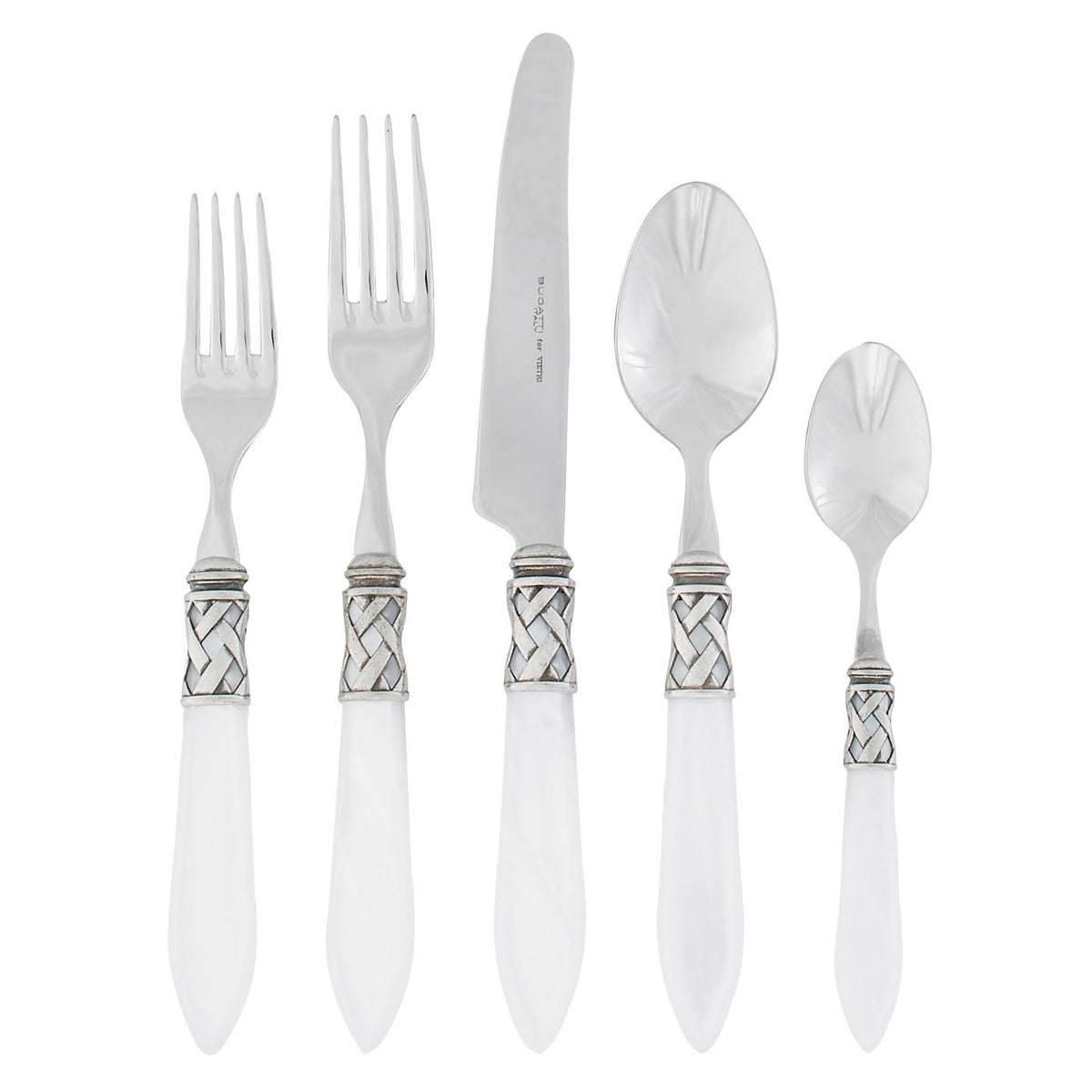 VIETRI: Aladdin Five Piece Place Setting WHITE - artisticaitalian.com