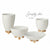 ABIGAILS - CATALINA Round Centerpiece Deep Bowl Matte White with Gold Feet - artisticaitalian.com