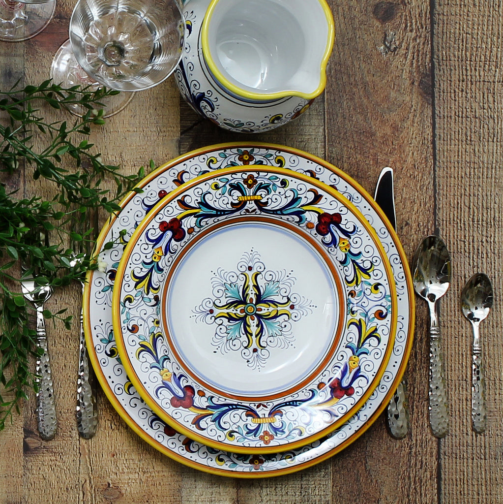 RICCO DERUTA: Dinner Plate - White Center - artisticaitalian.com