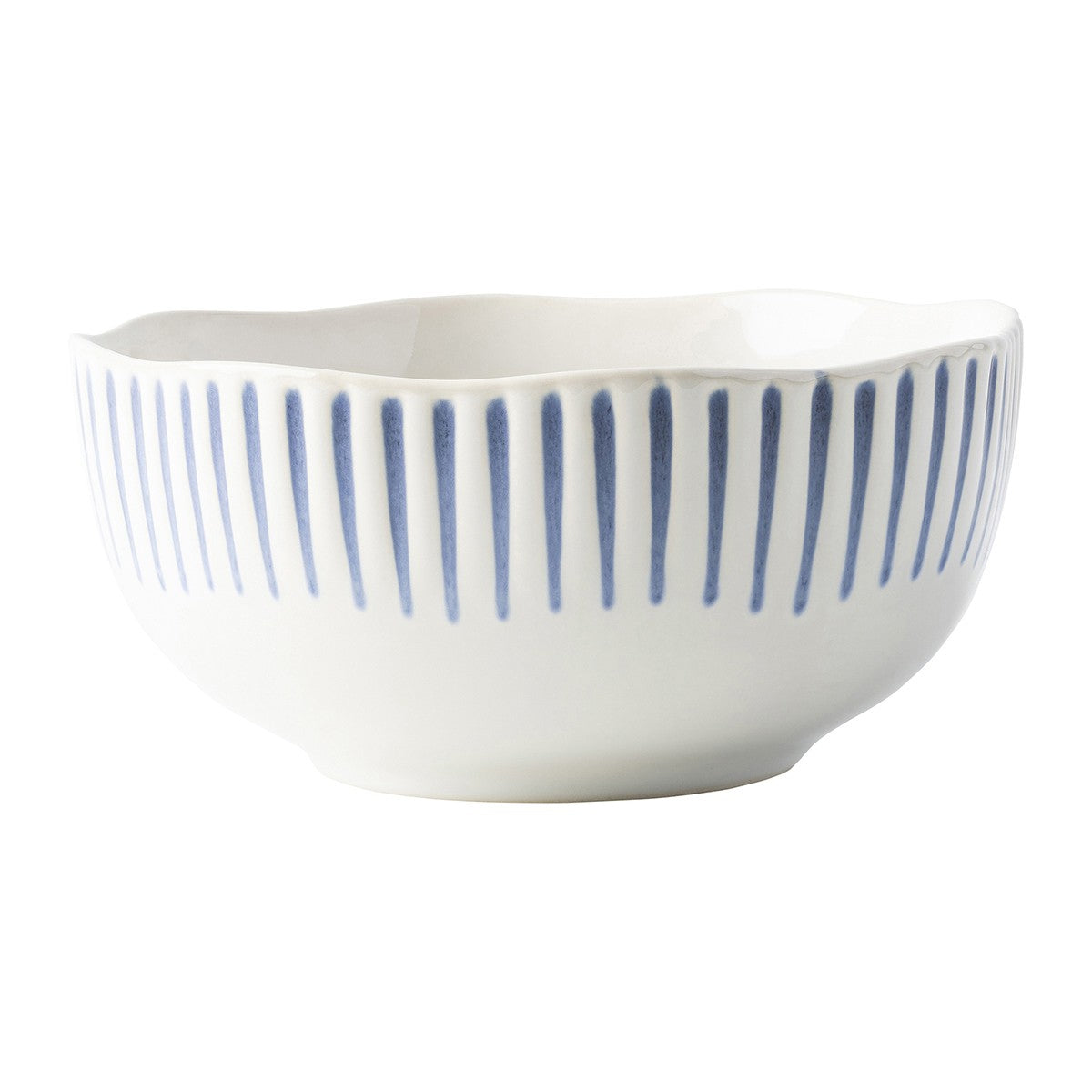 JULISKA: Sitio Stripe Indigo Cereal/Ice Cream Bowl - artisticaitalian.com