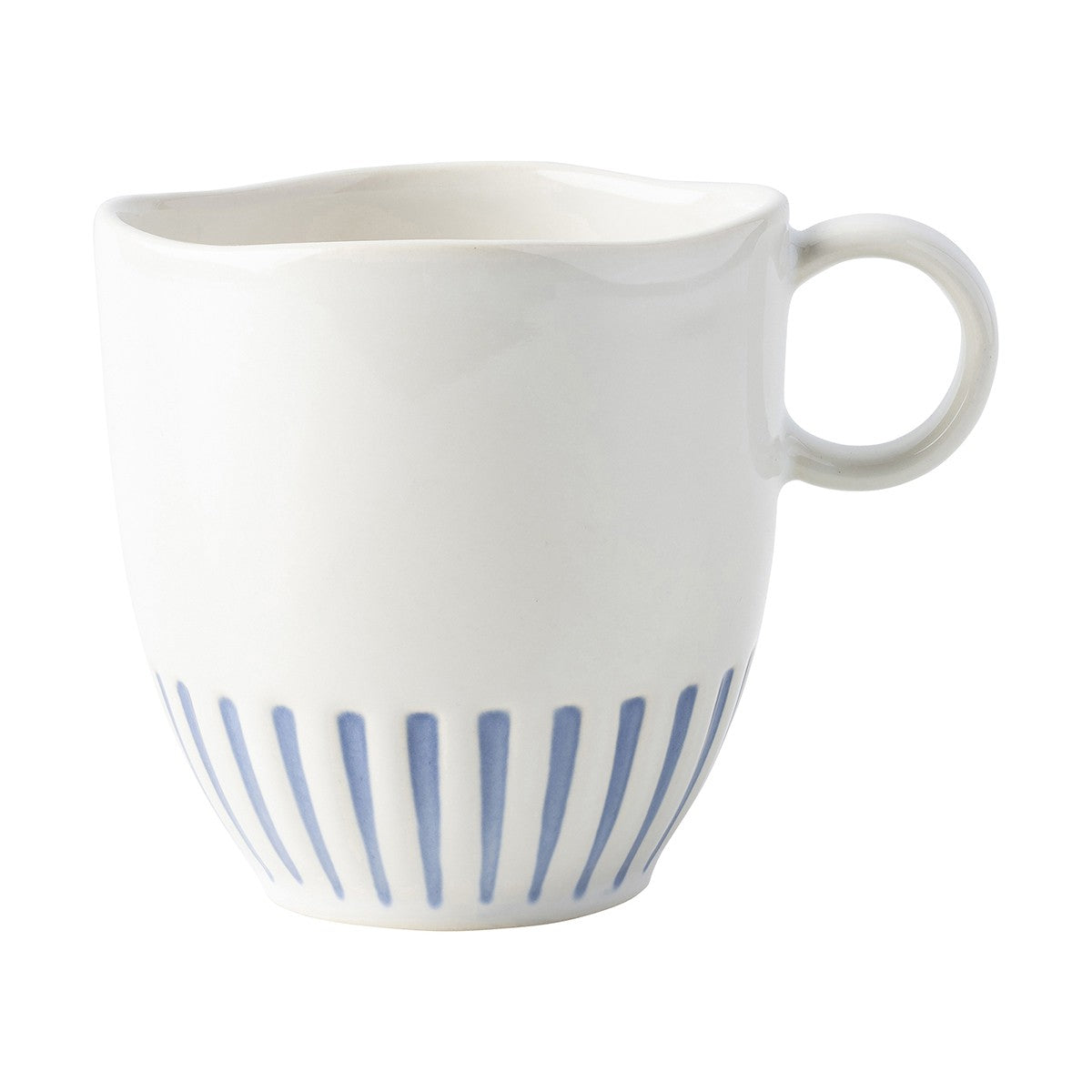 JULISKA: Sitio Stripe Indigo Mug - artisticaitalian.com