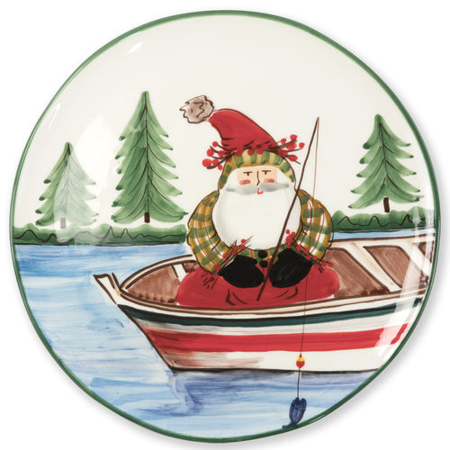 VIETRI: Old St Nick Round Platter - Fishings - artisticaitalian.com