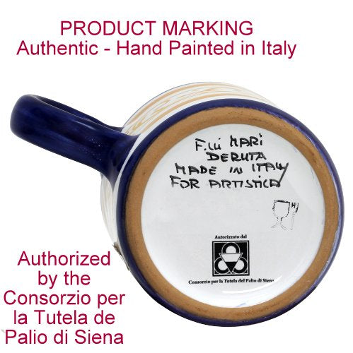 PALIO DI SIENA: VALDIMONTONE (Valley of the Ram) Mug (10 OZ) - artisticaitalian.com