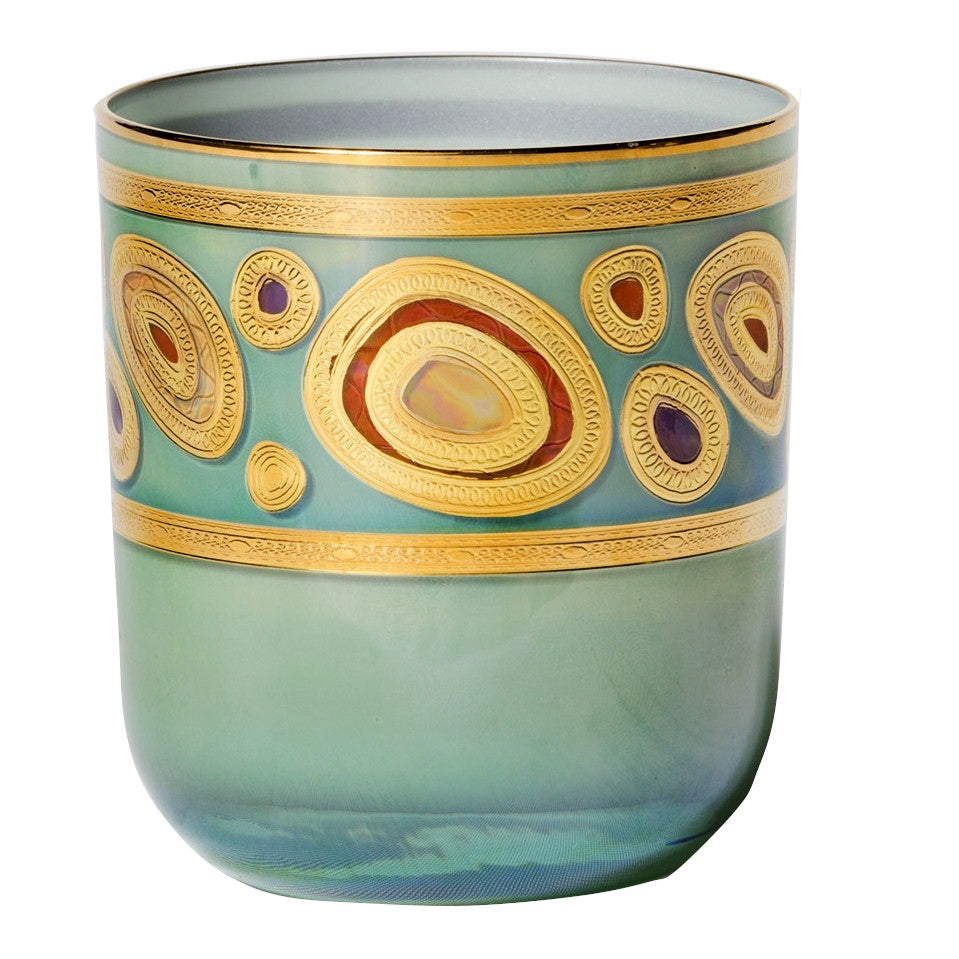 VIETRI: Regalia Water Glass Tumbler Aqua Green - artisticaitalian.com